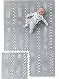 Tapete para Bebe niños y niñas de Foamy foami fomi - Piso para Bebe de Espuma Goma EVA Super Suave y Grueso Alfombra Infantil armable de Juego Gris